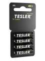Батарейки TESLER R06-4 (ZINC Carbon) SIZE  AA 4 штуки ( упаковка 60 шт.)