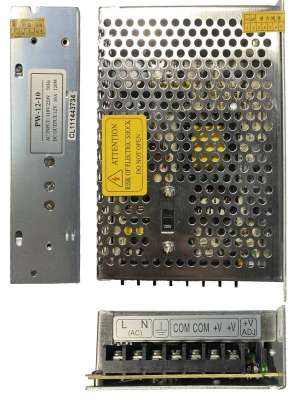 Блок питания PW-12-10 AC-DC: AC:90/264V,DC:12V10A120W, 7 виходов,159x98x42mm
