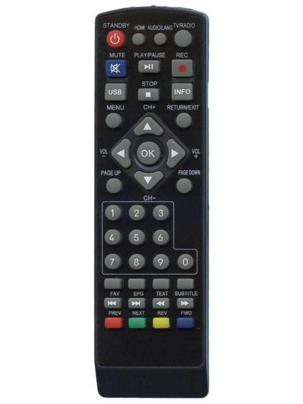 Пульт для эфирных ресиверов DVB-T2 TCL DVB T777