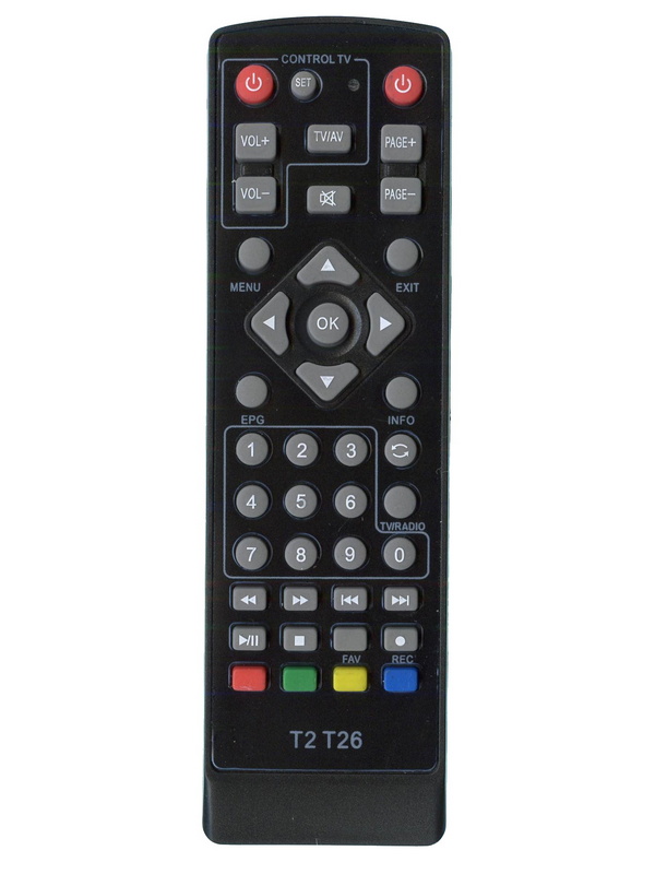 Пульт T26 DVB T2C для эфирных ресиверов DVB-T2