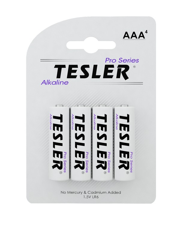 Батарейки TESLER Alkaline LR03-4 size AAА блистер 4шт ( упаковка 48 шт.)