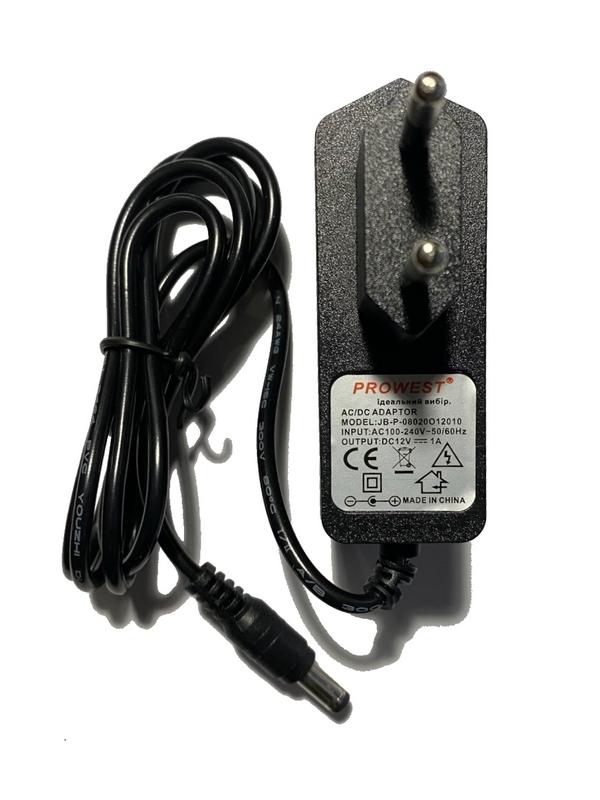 Блок питания 12V 1А конектор 2,2 х 5,5 мм