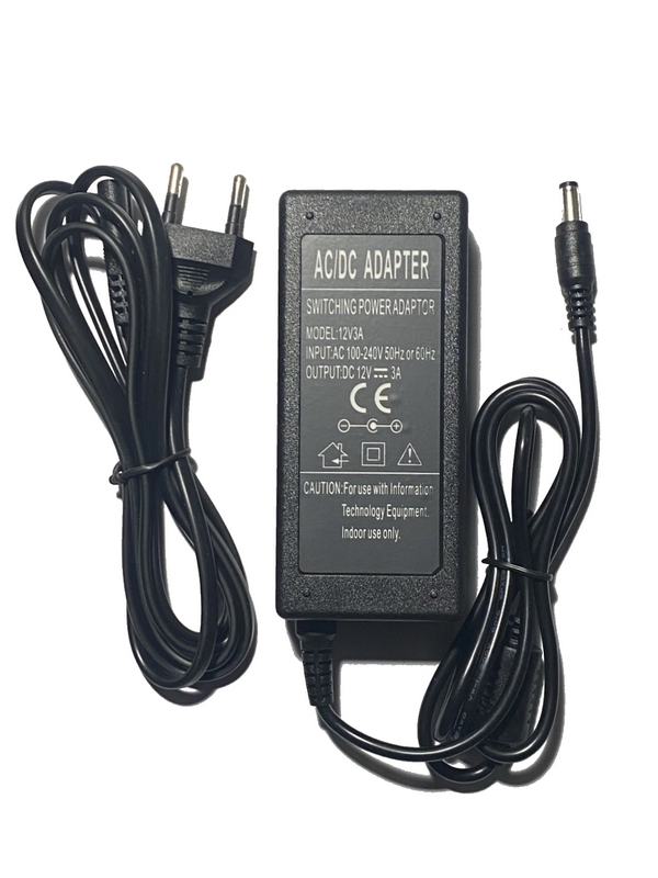 Блок питания 12V 3A  1.2м  5.5*2.5 мм+ AC CABLE