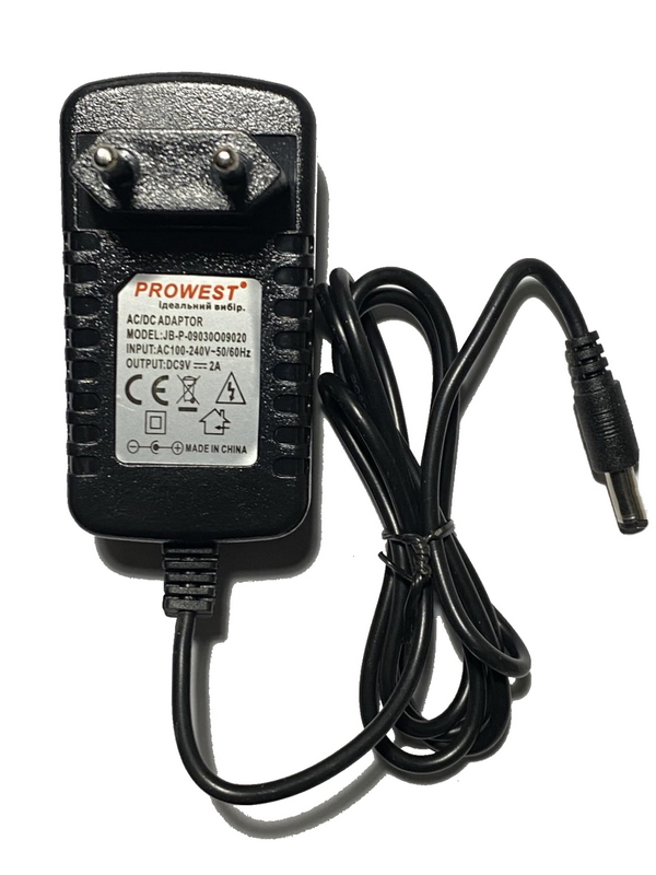 Блок питания 9V 2А коннектор 2,5 х 5,5 мм