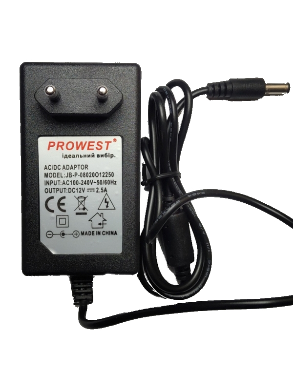 Блок питания 12V 2,5А коннектор 2.5 х 5.5 мм